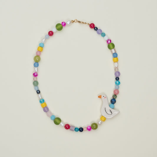 Collana colorata con paperella