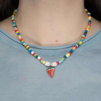 Collana di perline con anguria
