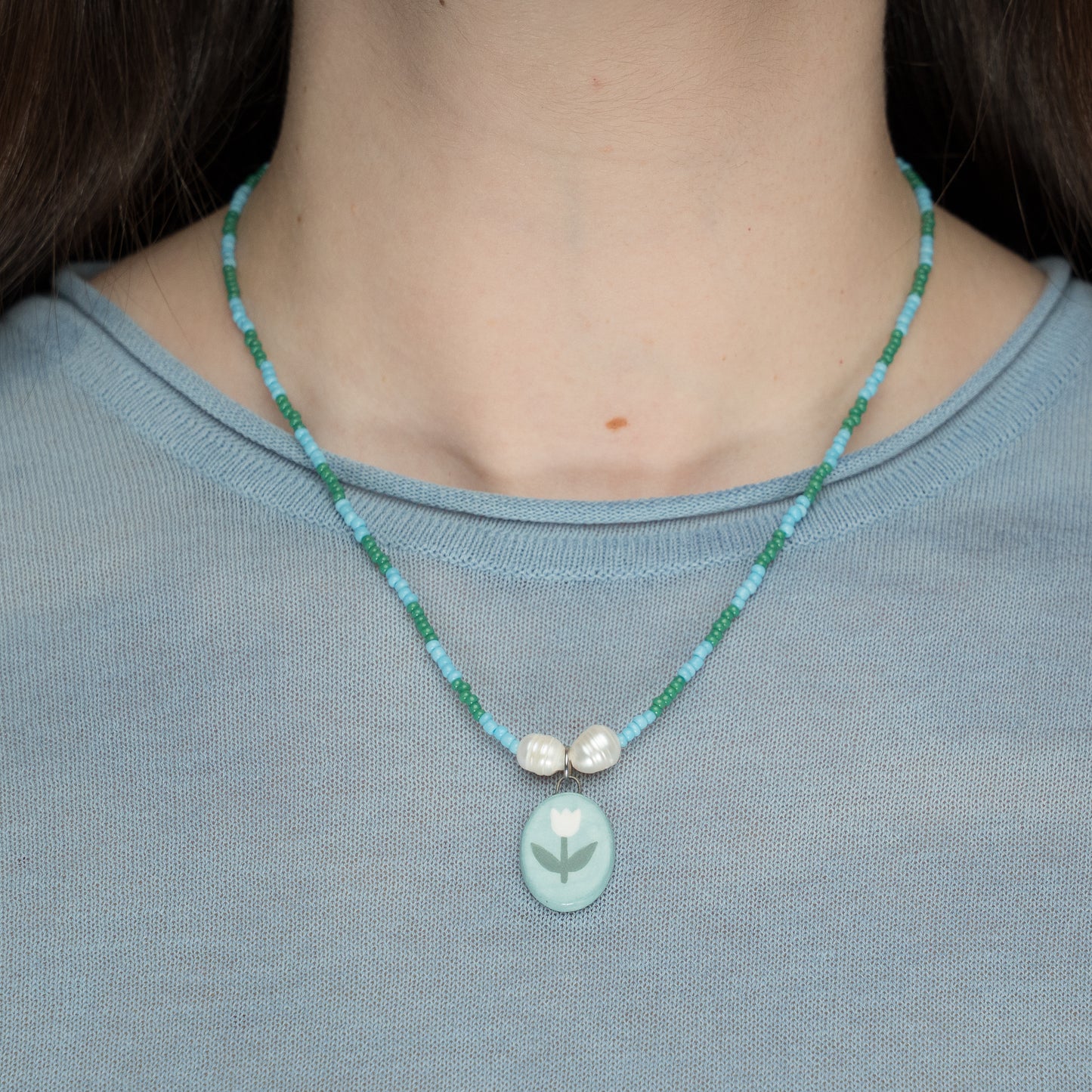 Collanina con ciondolo tulipano