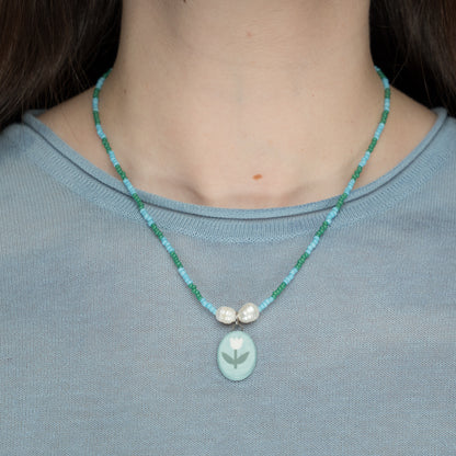 Collanina con ciondolo tulipano