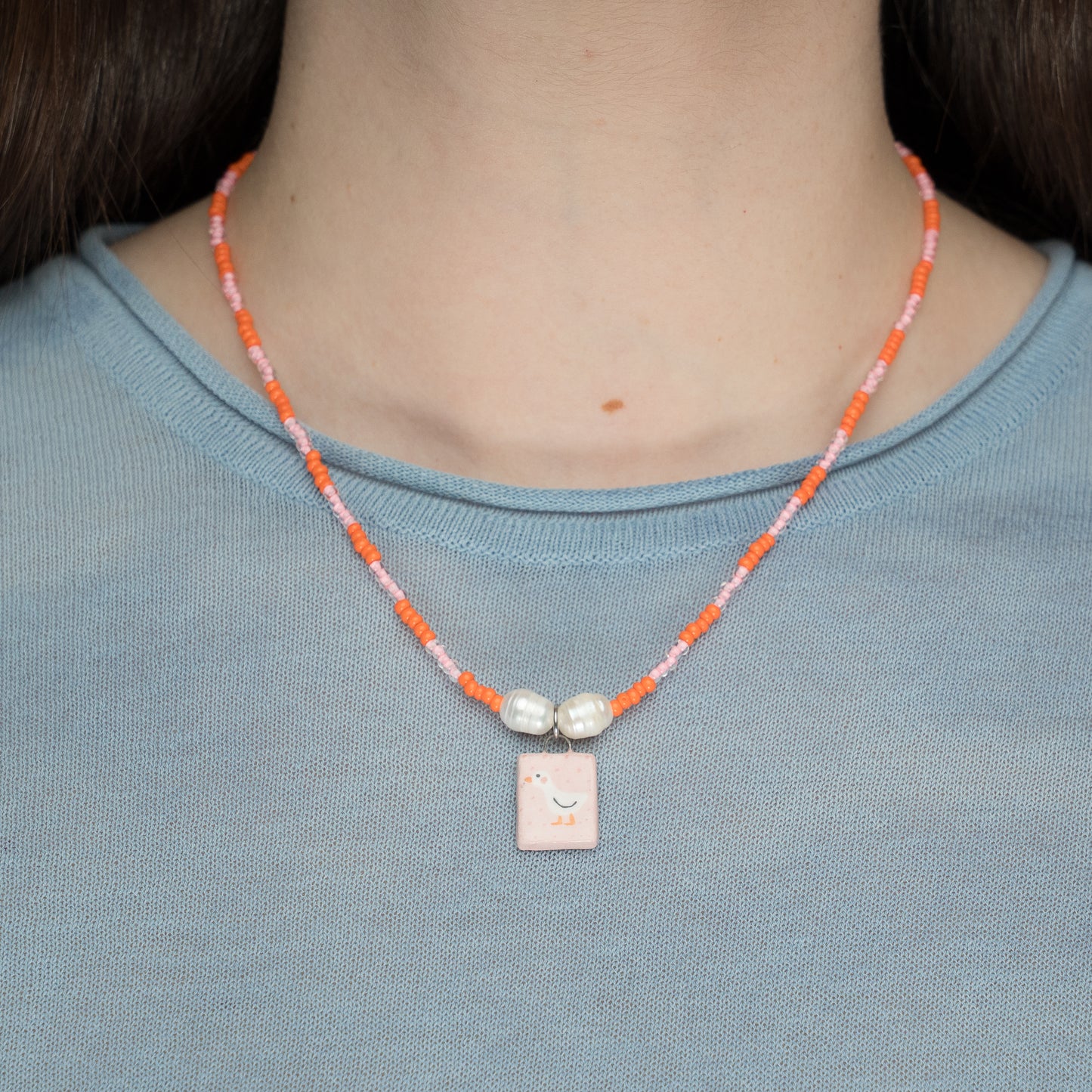 Collanina con ciondolo paperella