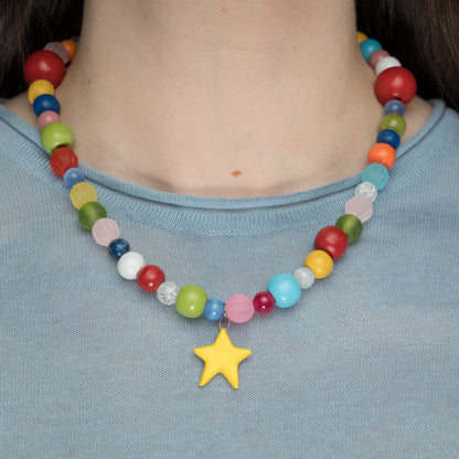 Collana colorata con stella