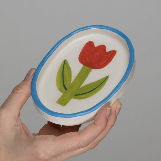 Piattino con tulipano